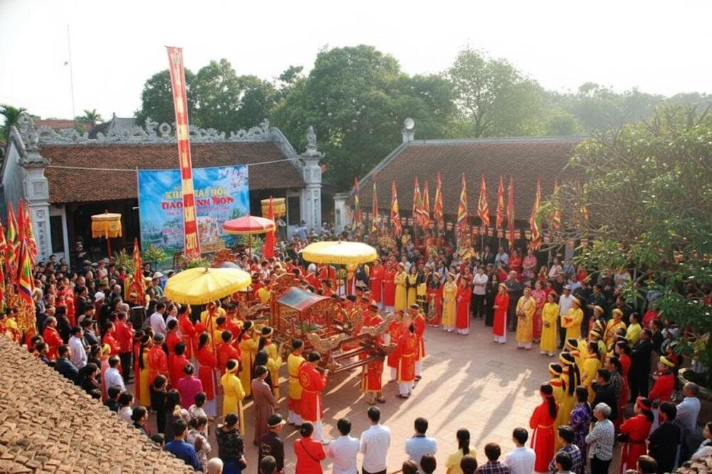 Lễ hội ch&ugrave;a B&agrave; Đanh l&agrave; cơ hội tuyệt vời để du kh&aacute;ch kh&aacute;m ph&aacute; bản sắc văn h&oacute;a địa phương.